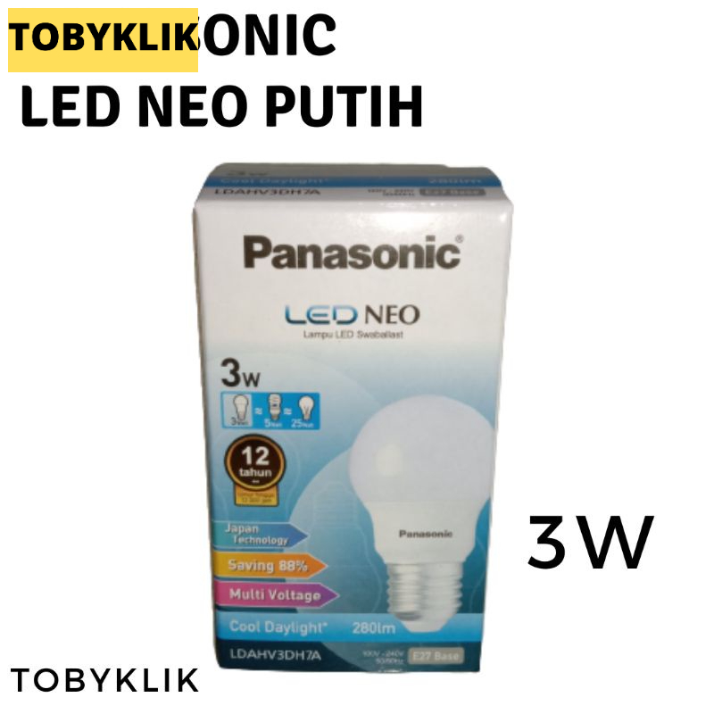 Lampu LED panasonic warna putih / Lampu LED Megaman warna putih