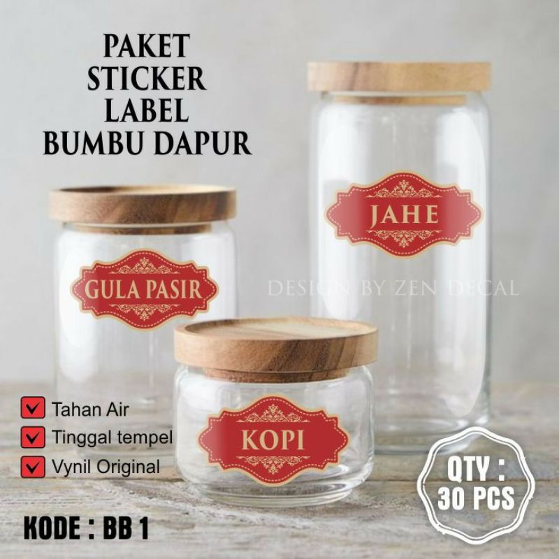 STICKER LABEL BUMBU DAPUR / STIKER LABEL BUMBU DAPUR MURAH
