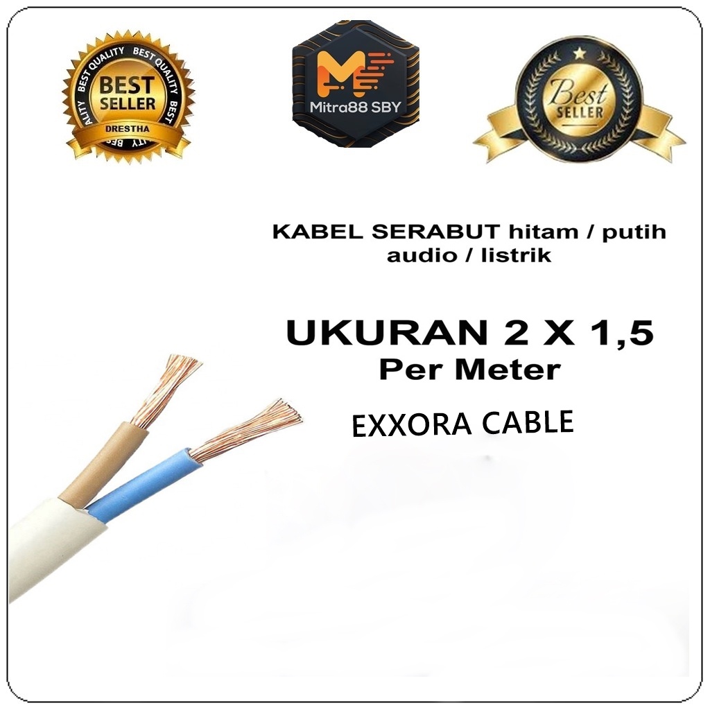 Mitra88sby kabel listrik NYMHY 2x1,5X100y EXXORA