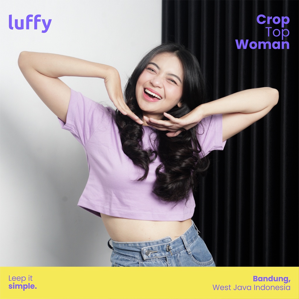 [BAJU CROP KOREA PREMIUM] KAOS BAJU TUMBLR CROP TOP KOREAN PREMIUM WANITA WARNA LILAC