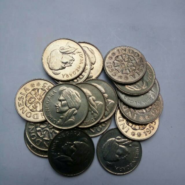 Uang kuno koin kuno 50 sen diponegoro