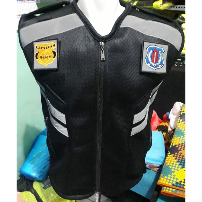 ROMPI SECURITY,rompi satpam,rompi ful hitam