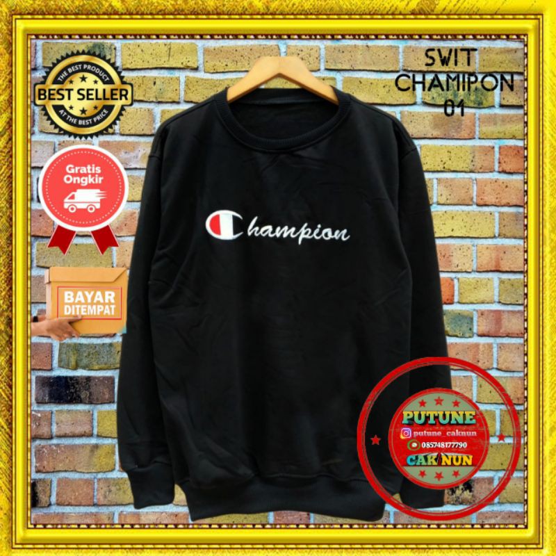 SWEATER CHAMPION - SWEATER CHAMPION CREWNECK LOGO BORDIR