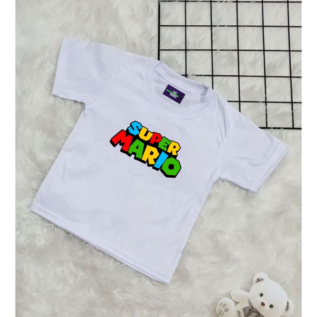 kaos anak mario bross baju anak super mario bross