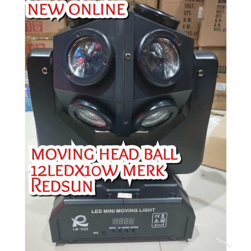 MOVING HEAD BALL 12x12W LED 4in1 FULL COLOUR