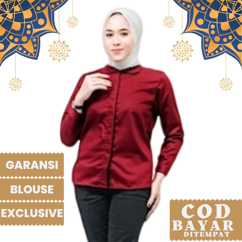 Baju Bju Kemeja Terbaru Murah Termurah Terlaris Blouse Blous Bluse Blus Wanita Cewe Cewek Hijab Dewa