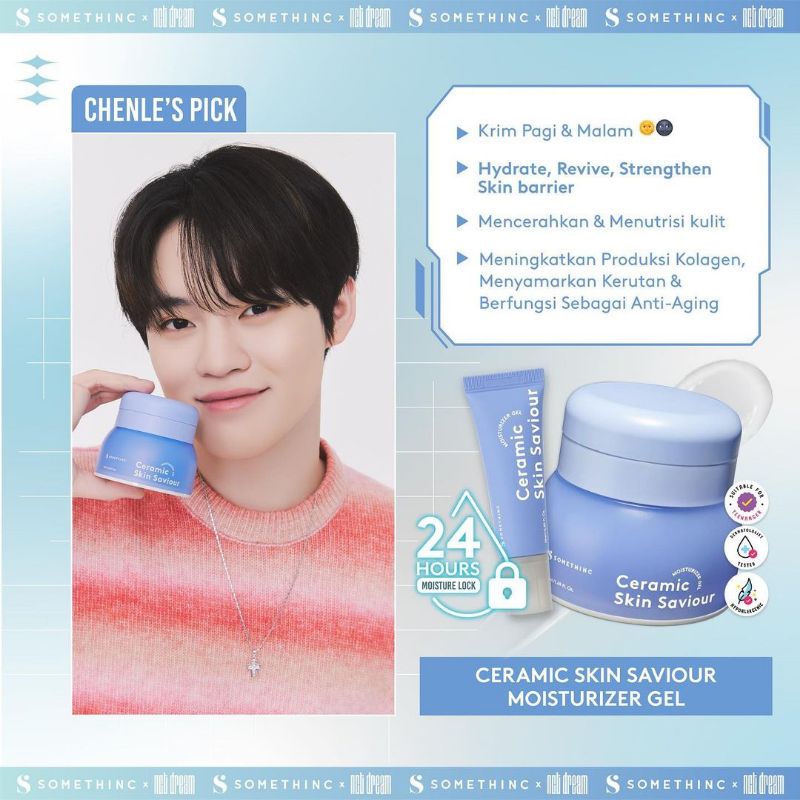 SOMETHINC Ceramic Skin Savior Moisturizer Gel Pelembap Ceramide Peptide Marine Collagen Skincare