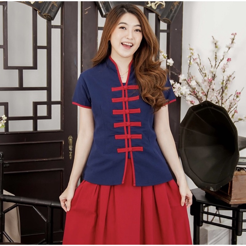 Mandarin Blouse Beatrice clothing