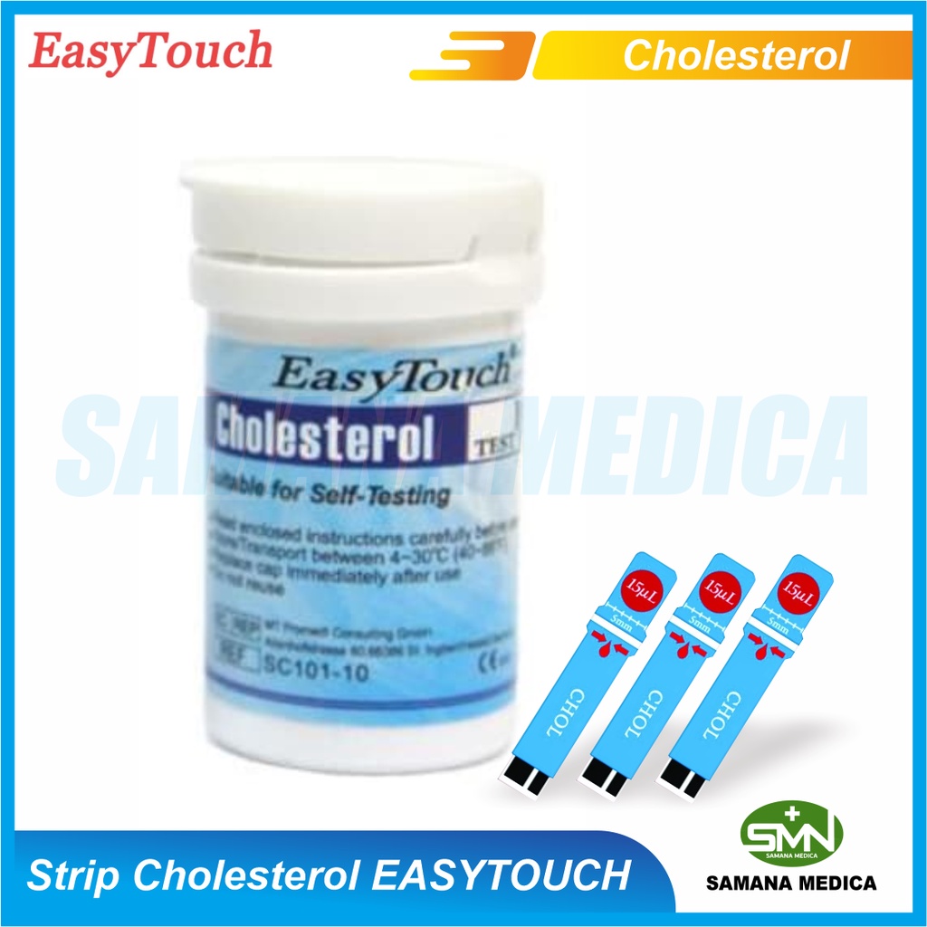 Easytouch Strip Cholestrol Total Easy Touch GCU 3 in 1 Refill dengan Chip