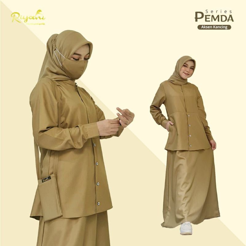 Gamis Two Piece Khaky by Riyani Group