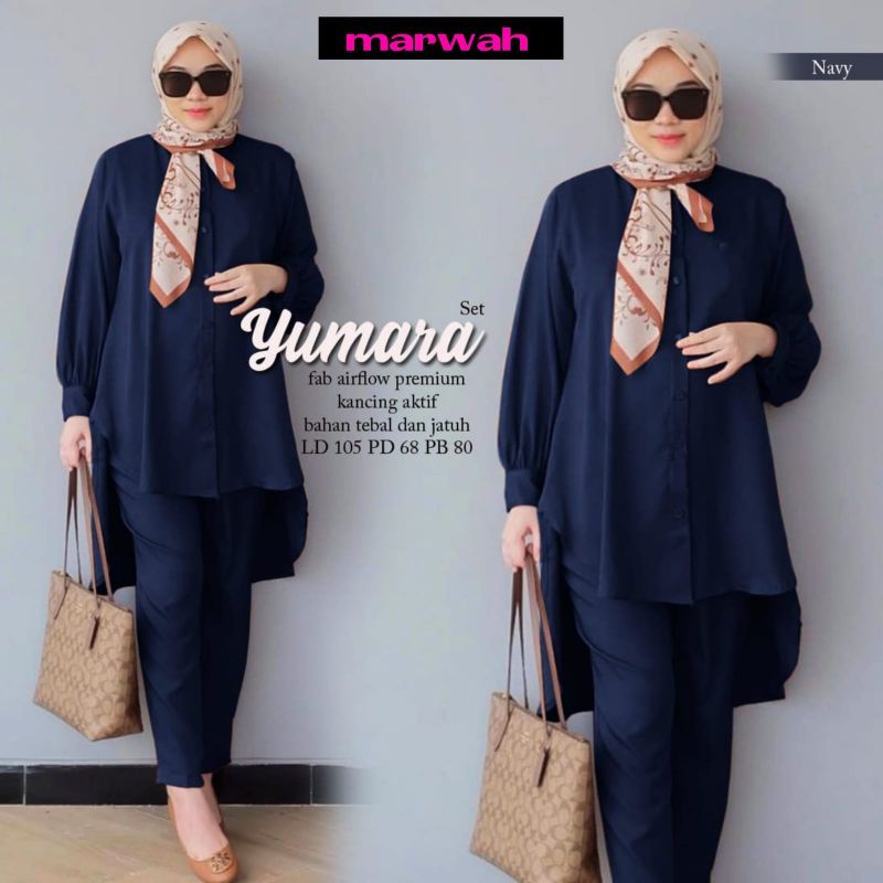 Yumara set // setelan wanita bahan crinkle //busui