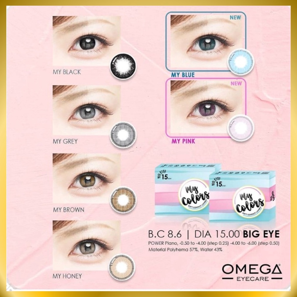 {BISA COD} SOFTLENS MY COLOR BY OMEGA NORMAL &amp; MINUS (-0.50 SD -6.00)