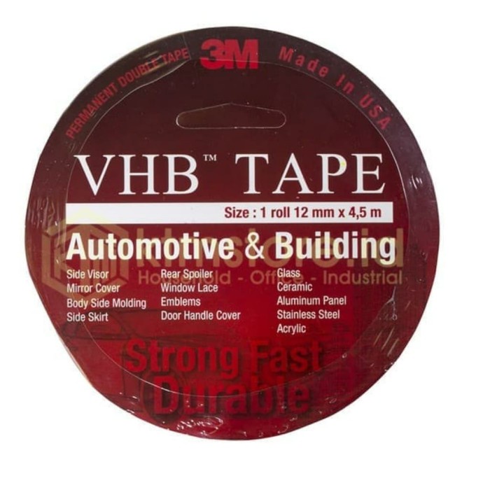 

Murah Double Tape 3M Vhb Original 12Mm X 4,5M/ Double Foam Tape Berkualitas