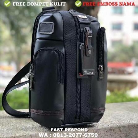 TAS TUMI ALPHA BRAVO SARATOGA BAG PRIA SELEMPANG ORIGINAL LEATHER Termurah