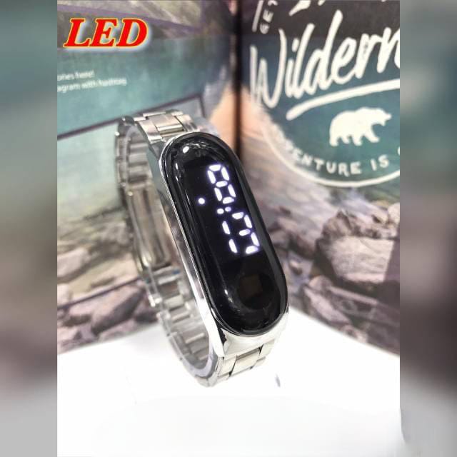 [SS]JAM TANGAN MAHASISWA TERBARU 2023 TOUCH  LED STAINLISS STEEL ANTI AIR LD-165