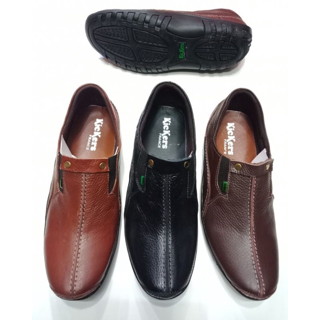 Sepatu Formal Pria/Sepatu Kulit Asli/Sepatu Kerja Pria/Merek Kickers/Sepatu Casual/SlipOnPria