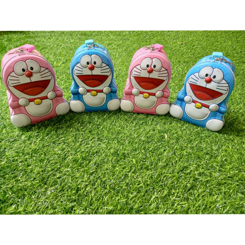 Celengan kaleng gembok Doraemon, Dorami / celengan gembok doraemon, dorami