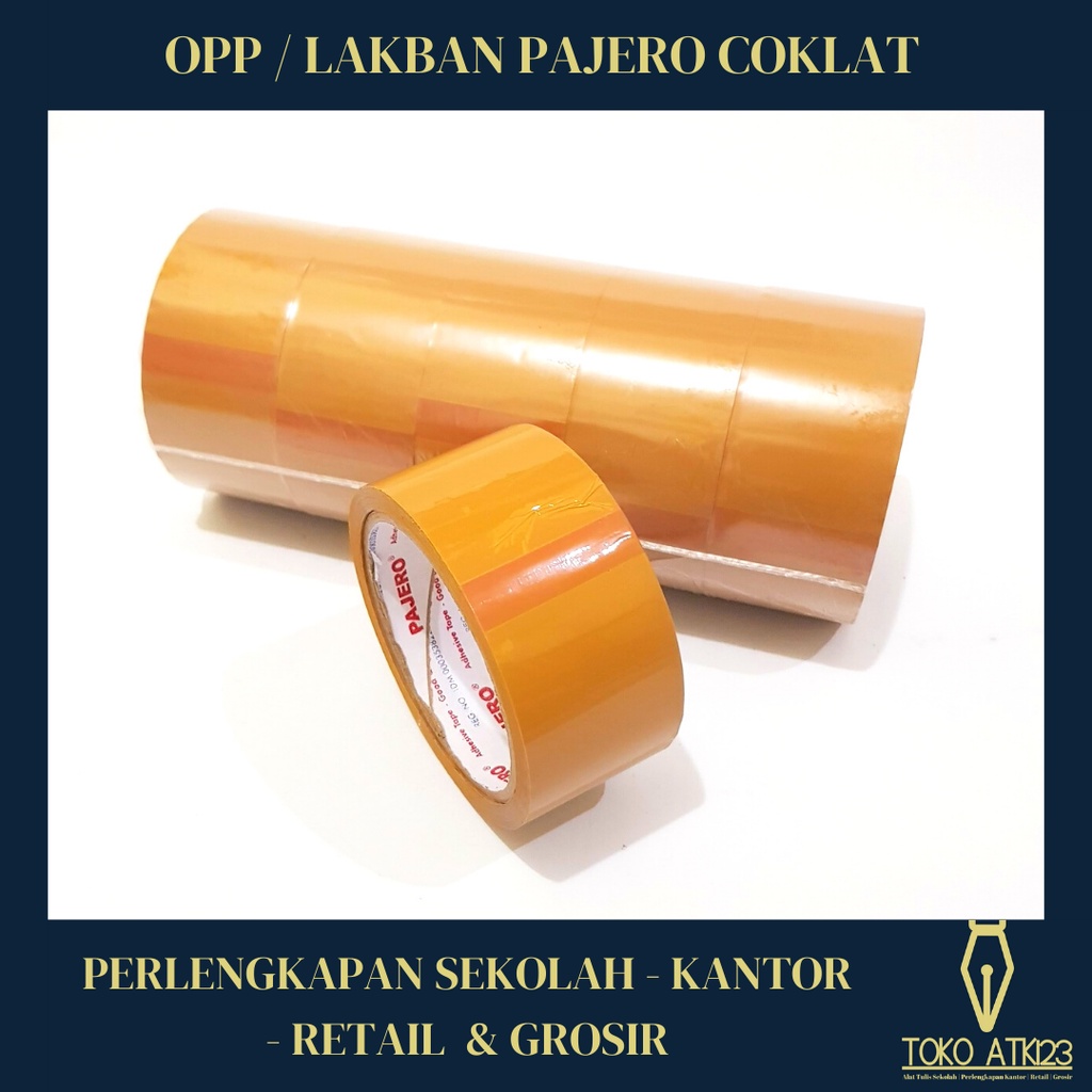 OPP Tape / Isolasi Plakban / Lakban Coklat 48mm Merk Pajero