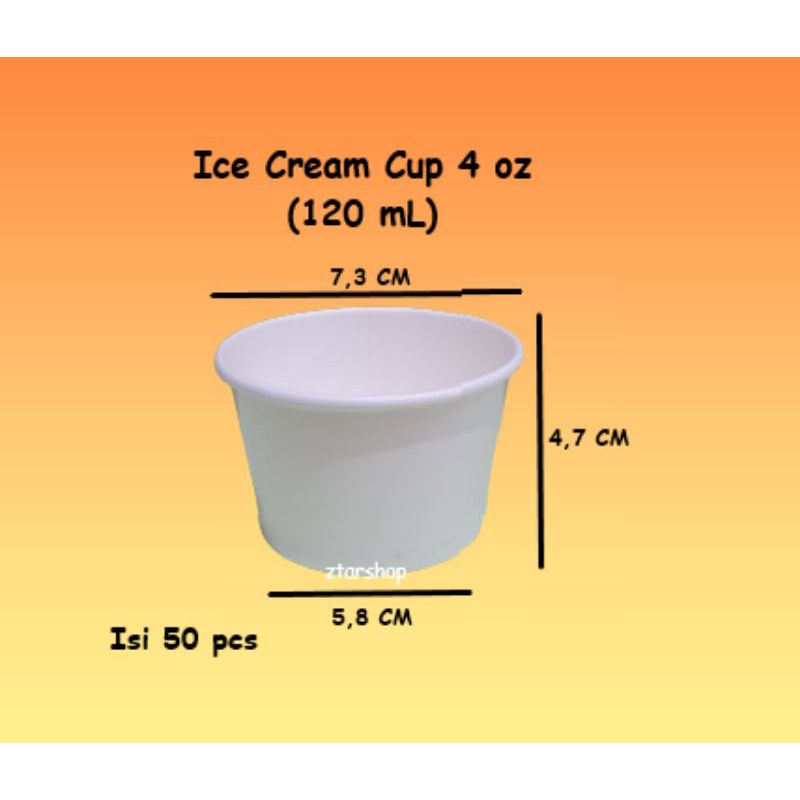 Jual Ice cream cup 4 oz 120 ml isi 50 pcs Shopee Indonesia