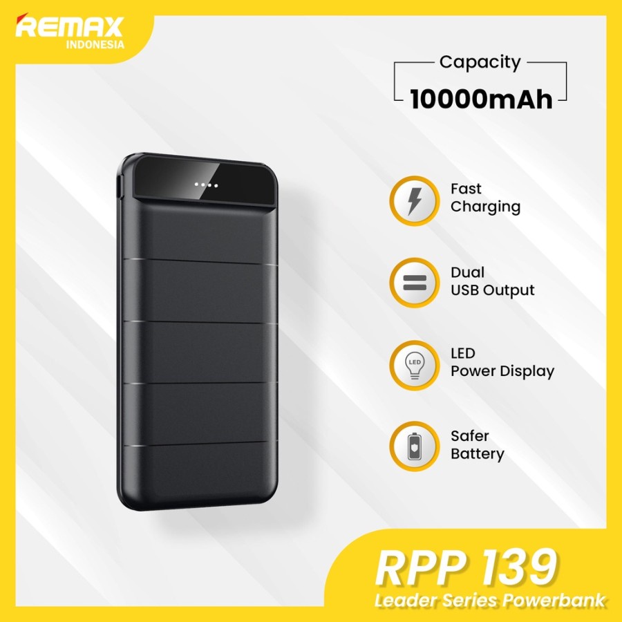 Remax Leader Series 2USB Power Bank 10000mAh RPP-139