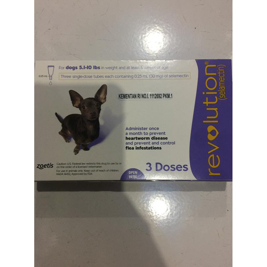 Obat tetes kutu anjing revolution 5-10lbs