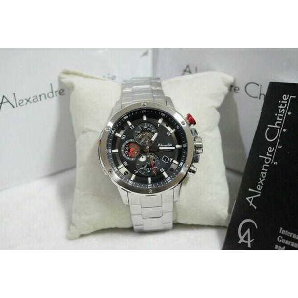 JAM TANGAN ORIGINAL ALEXANDRE CHRISTIE AC 6453 SILVER