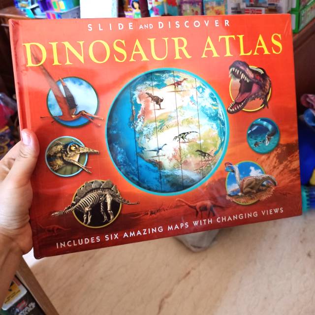 Slide and discover Dinosaur Atlas / Atlas Dinosaurus / Buku Dinosaurus / Ensiklopedia Dinosaurus