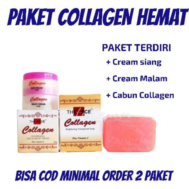 PAKET HEMAT THE FACE CREAM COLLAGEN+SABUN ORIGINAL BPOM