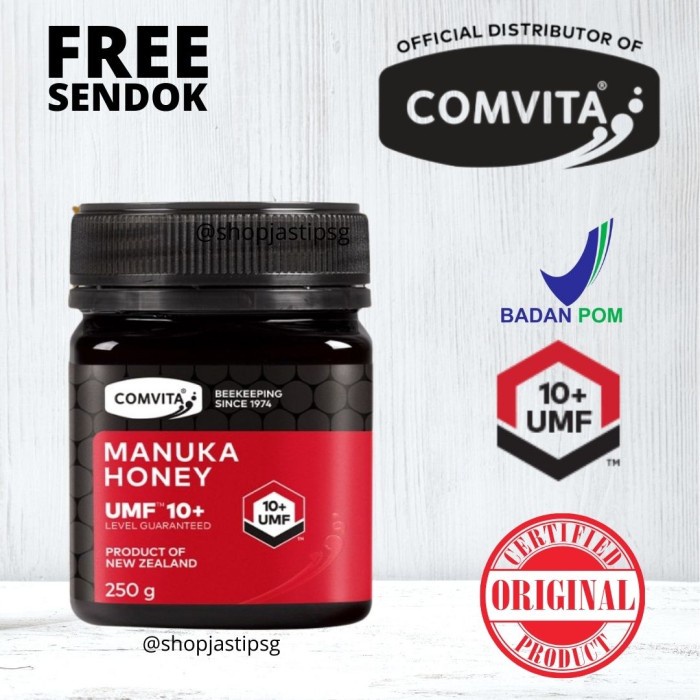 

Comvita Manuka Honey UMF 10+ 250 g Madu Murni Alami Ori New Zealand