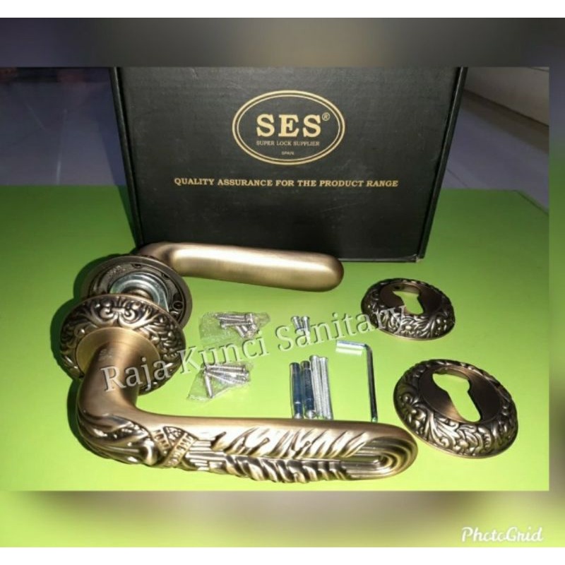 Handle Pintu Roses SES Spain Antique Brass/Gagang Pintu/Pegangan Pintu