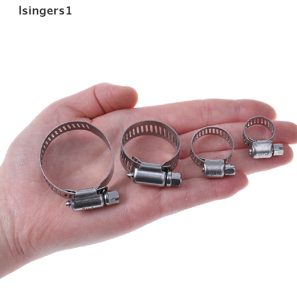 (lsingers1) 5pcs / set Klem Selang Bahan Bakar Bahan Stainless Steel 304