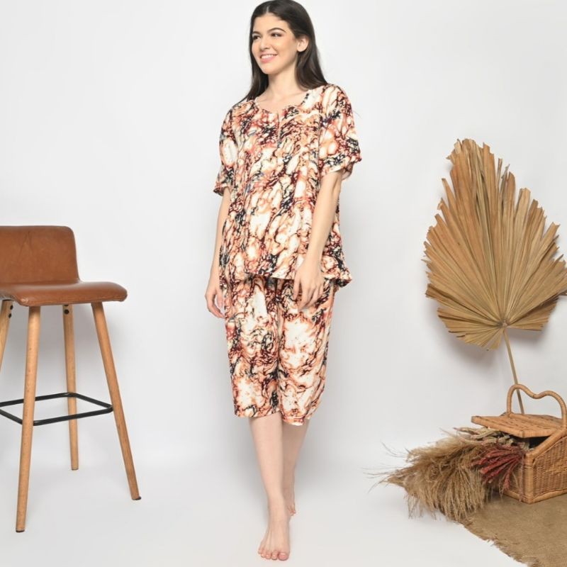 BAJU SANTAI WANITA / BAJU RUMAHAN WANITA / SETCEL RAYON / BABYDOLL RAYON KEKINIAN