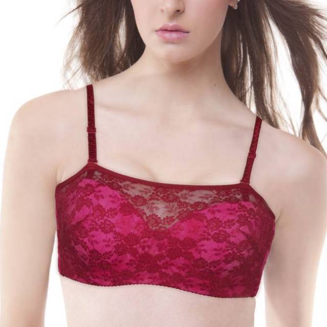FIORI Bra Kemben RENATA MARUN  Bra Kemben Kawat Busa Push Up | Bra Tali Lepas | BURGUNDY