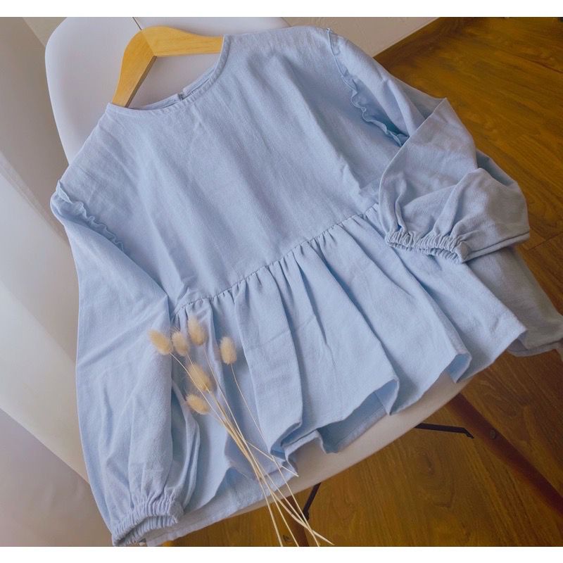 1KG MUAT 5PCS | ALINA BLOUSE LINEN SHIRT TOP CASUAL HITS OOTD SELEBGRAM FASHION GROSIR WANITA