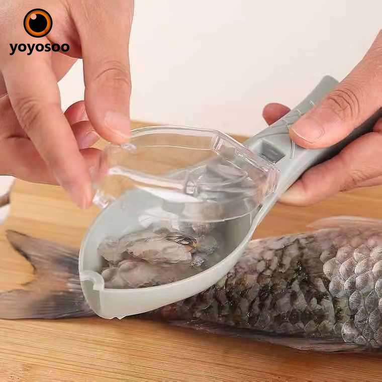 Pembersih Sisik Ikan PLASTIK / Stainless Serutan Pisau Sisik Ikan  yoyosoo