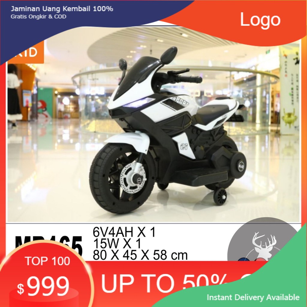 Mainan Unikid Anak Motoran Aki Model GP MB 165