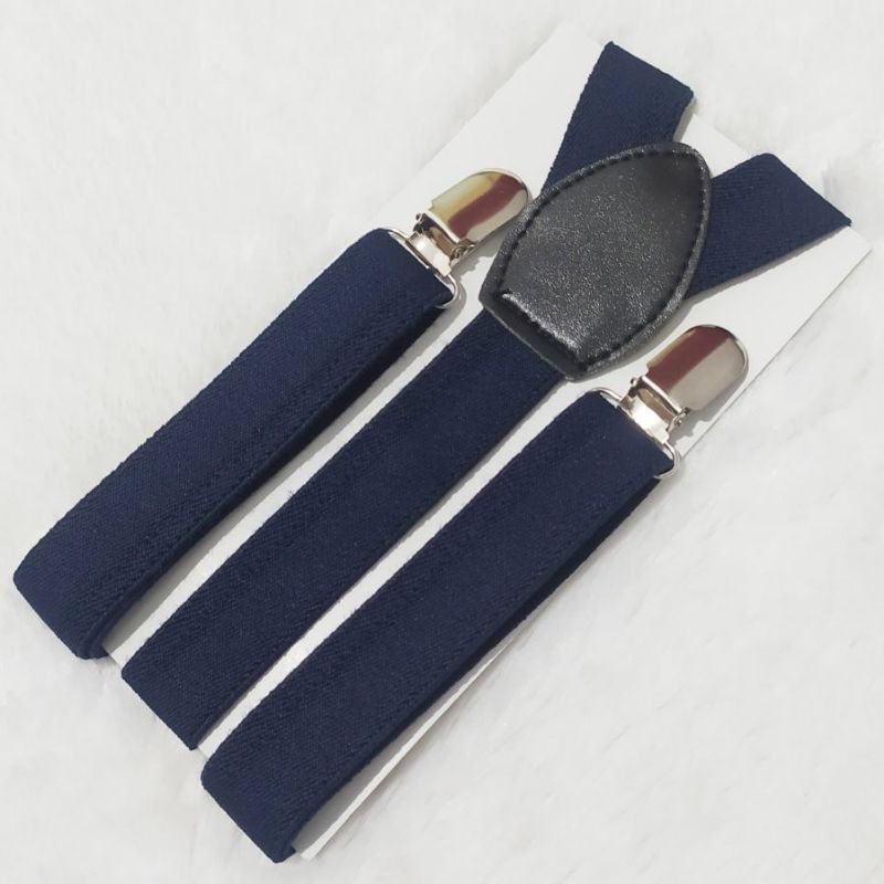 SUSPENDER BRETEL DEWASA PRIA WANITA TALI KODOK MODEL JOJON-Biru navy