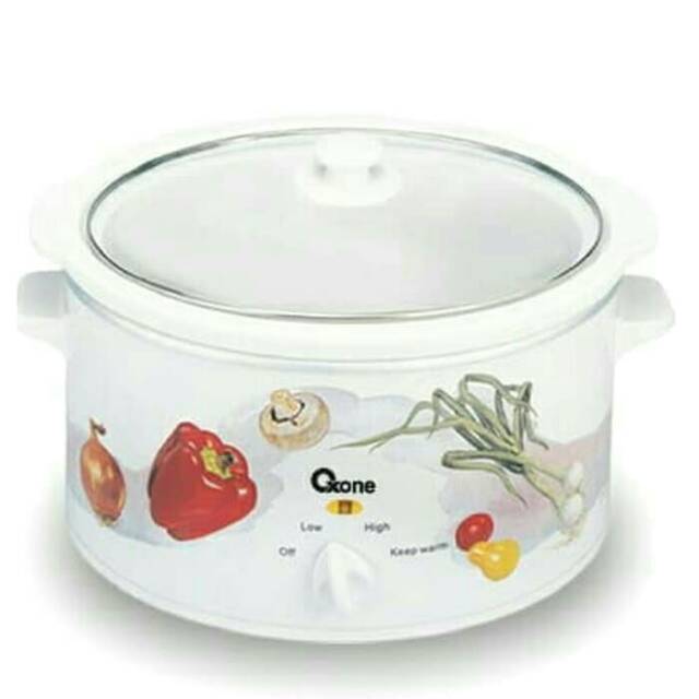 Oxone OX-821OV Slow Cooker Ceramic Listrik Elektrik Keramik 5L Penghangat Manasin Bubur Sup OX 821OV