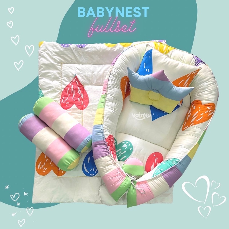 Kasur Bayi Nest babynest jumbo Tempat Tidur Bayi Murah Kado Lahiran Kasur Bayi 2 Motif lengkap