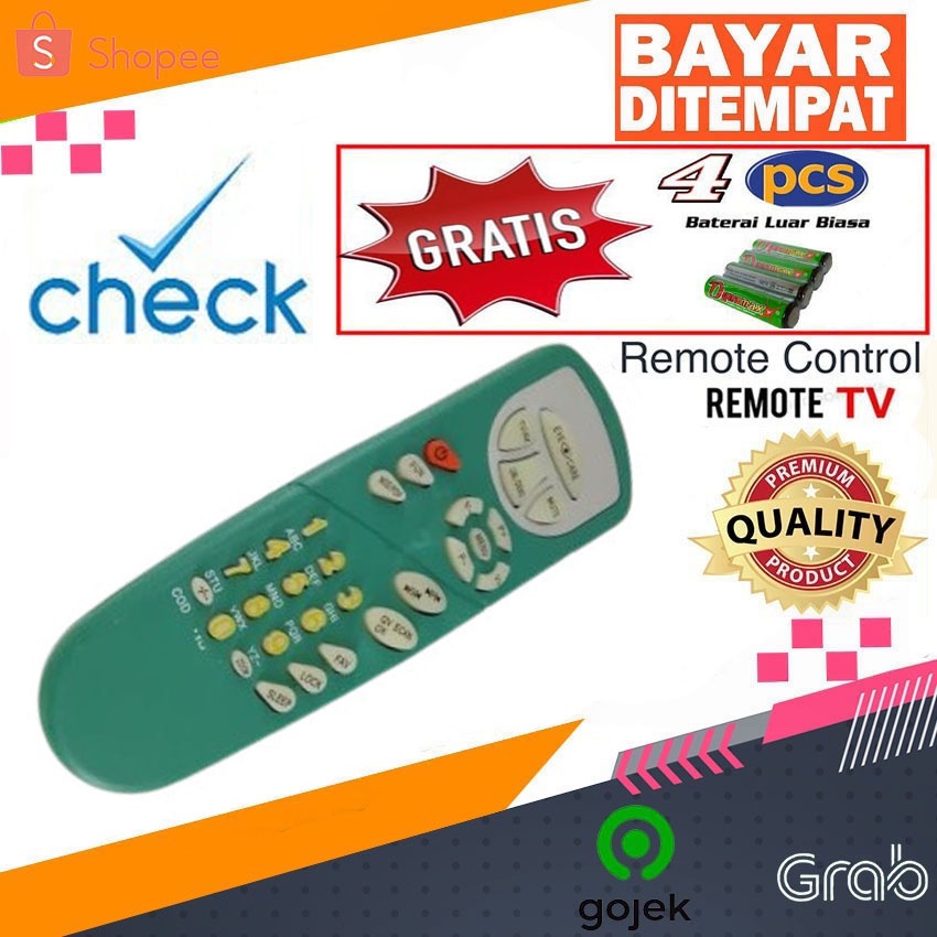 Remot Remote TV Sanken Tabung (Hijau)
