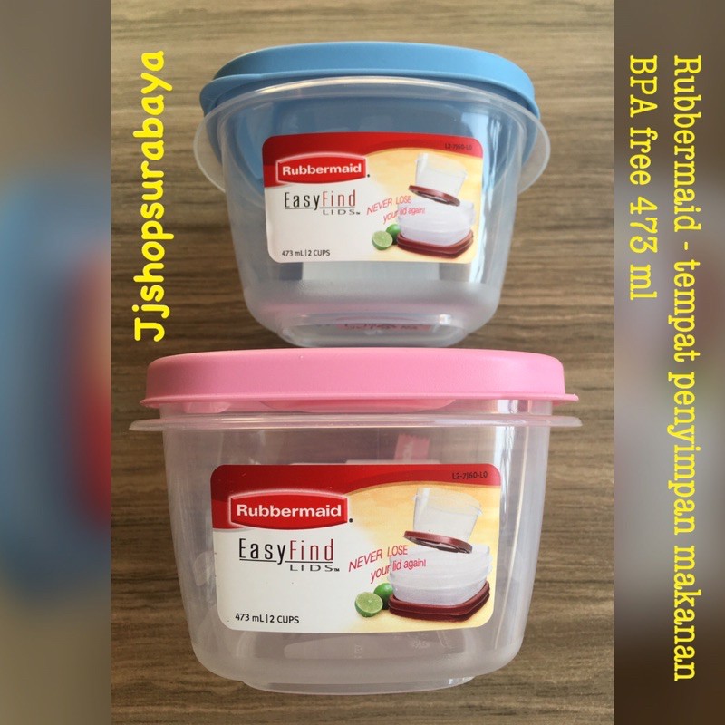 Rubbermaid - kotak tempat penyimpan makanan bpa free 473 ml