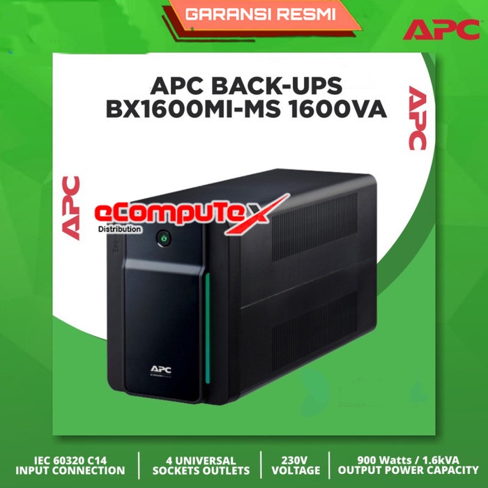 UPS APC BX 1600 VA 900W BX1600MI-MS / BX 1600 MI-MS - GARANSI RESMI