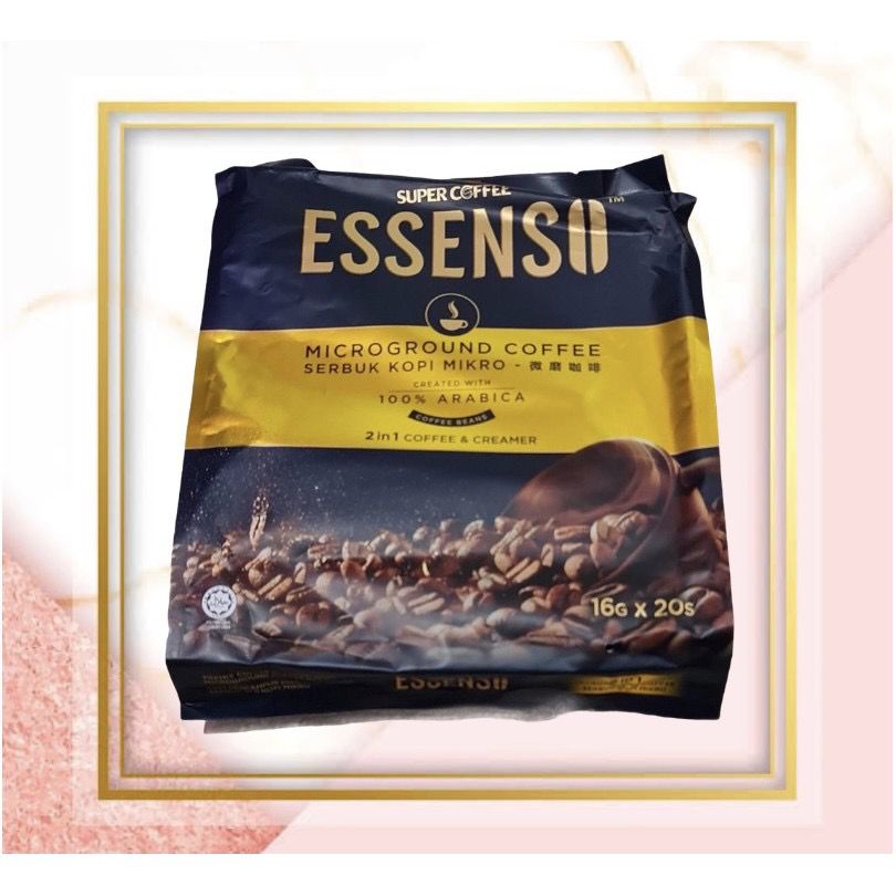 

Kopi Super Coffee Essenso 2 in 1 / Essenso 2in1 Microground Arabica Coffee 20 x 16 Gram