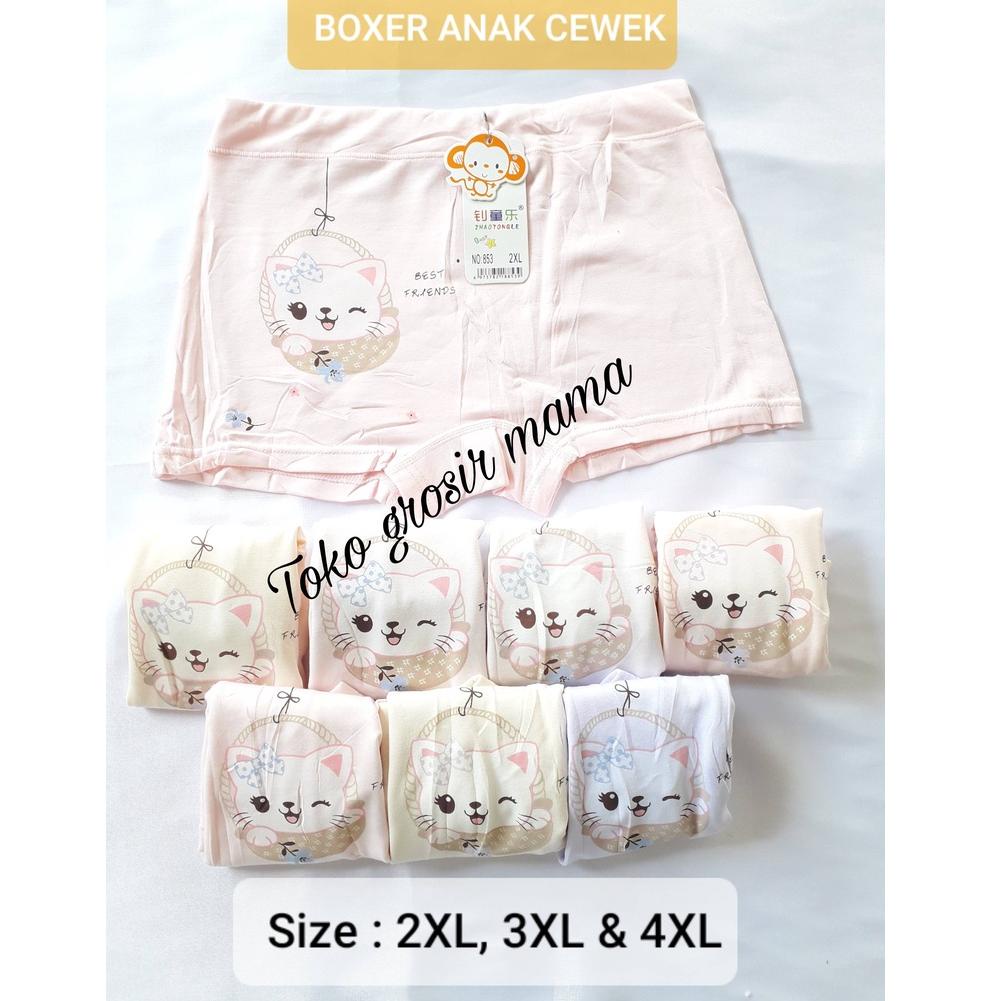 [KODE SNDQ7] CD celana dalam boxer anak perempuan cewek / CD boxer anak cewek size 2XL-3XL-4XL / BOX