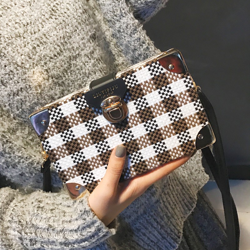 tas impor wanita selempang tas kotak kulit pu sling bag cewek lucu terbaru murah