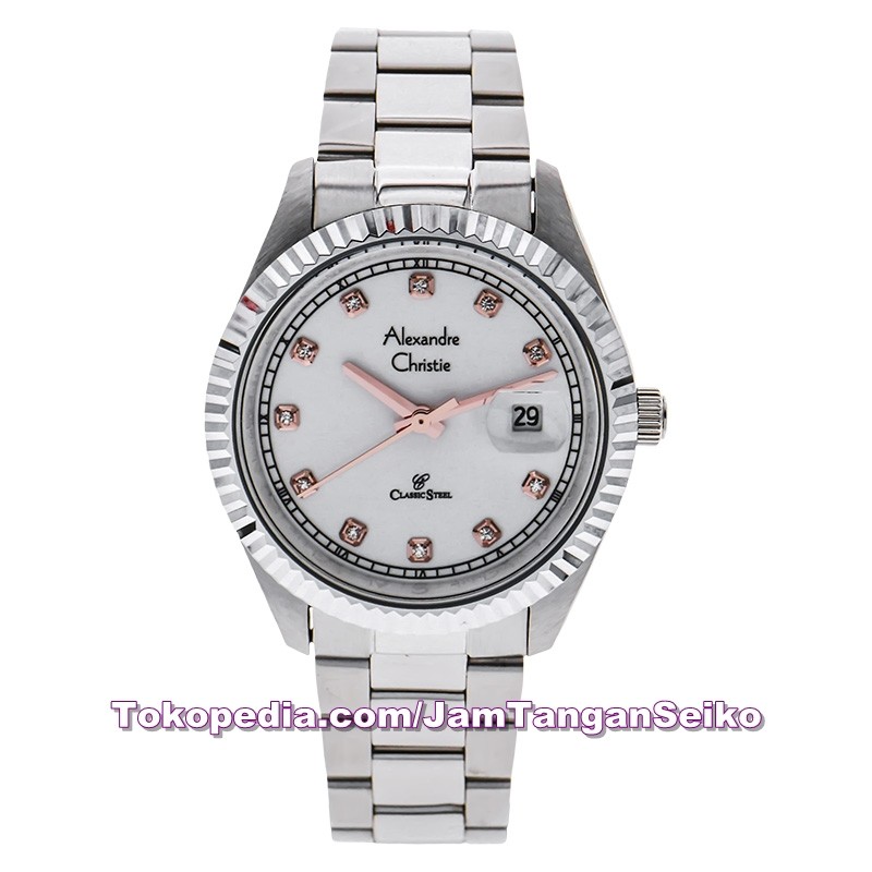 Jam Tangan Wanita Alexandre Christie AC 5003 LD BSSSLRG Classic Stainl