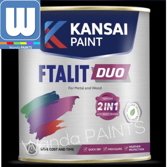 

kayucat- ftalit duo cat minyak synthetic warna putih (1 kg) -cat kayu