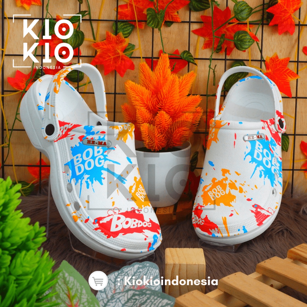 Sandal Kodok Pria wanita/ Sendal crocs Printing Bobdog / Comic / freestyle/ Bigboys  New Arrival