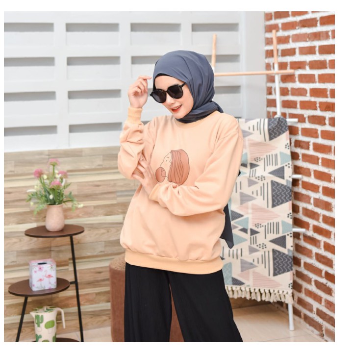 SWEATER WANITA FACE ZERA TEBAL TERBARU,