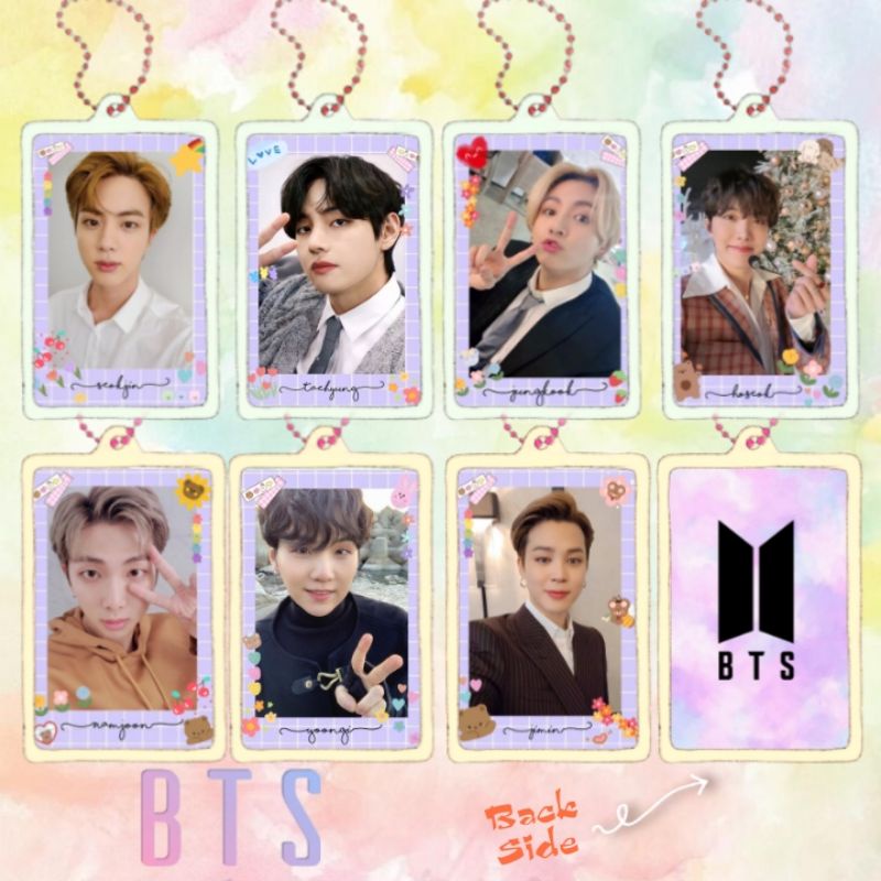 BTS  Acrylic Clear Keychain Gantungan Kunci Akrilik Bening